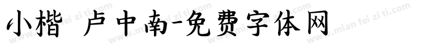 小楷 卢中南字体转换
